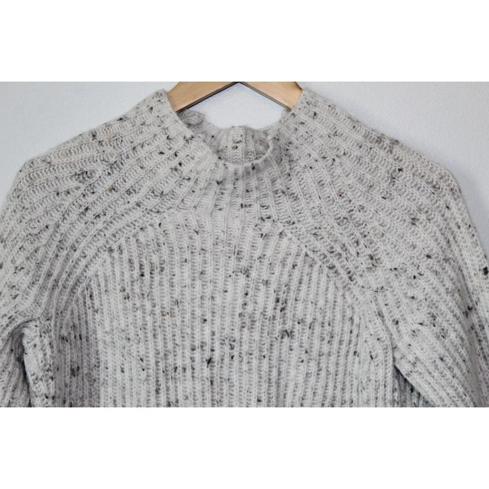 Madewell Donegal Northfield Mockneck Sweater Ivory Women's Size Small H13899 - Picture 5 of 11